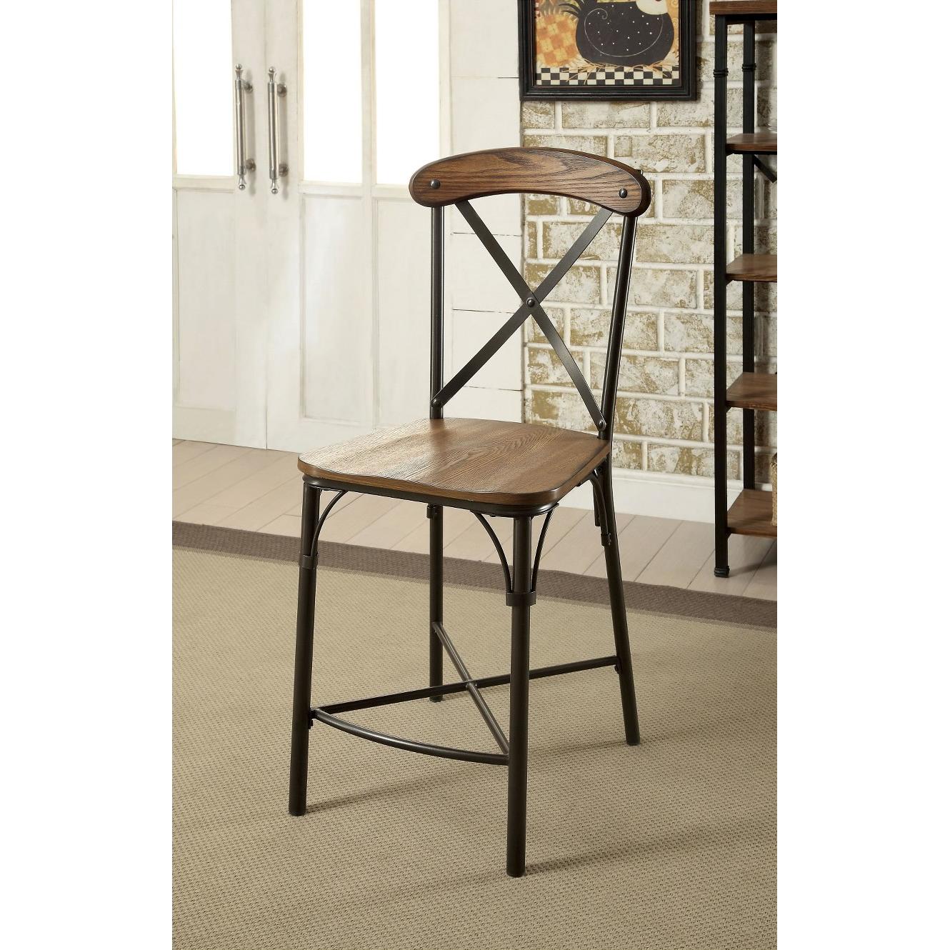  Furniture of America Crosby II Counter Height Stool CM3827PC-2PK IMAGE 2