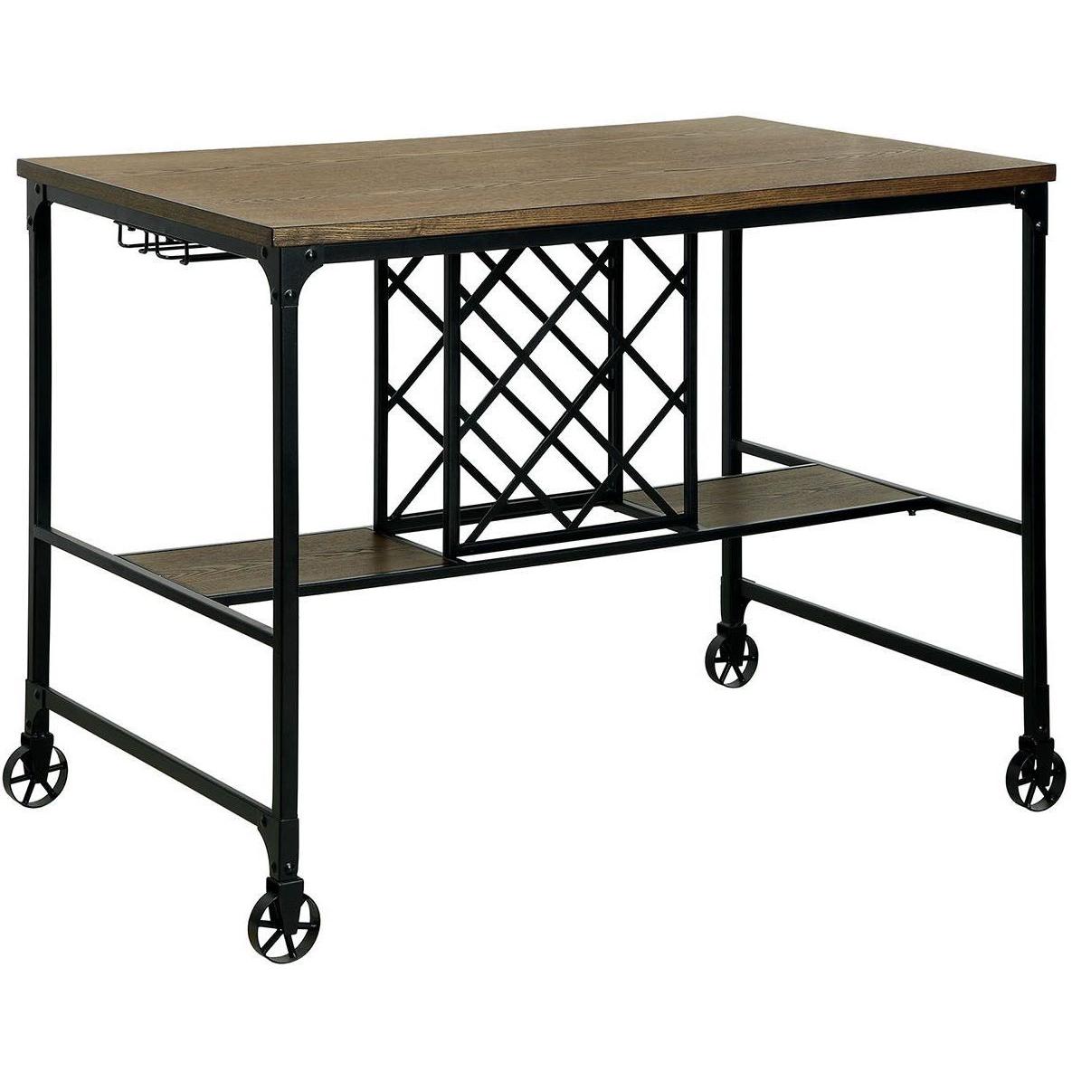 Furniture of America Square Silvia I Counter Height Dining Table with Trestle Base CM3803PT IMAGE 1
