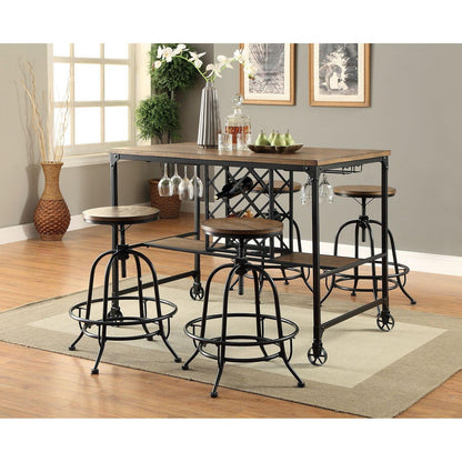  Furniture of America Square Silvia I Counter Height Dining Table with Trestle Base CM3803PT IMAGE 5