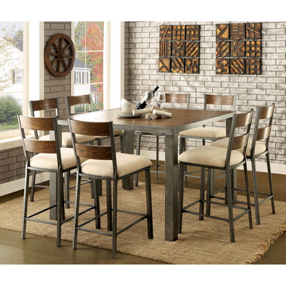  Furniture of America Square Jazlyn II Counter Height Dining Table CM3686PT-TABLE IMAGE 4