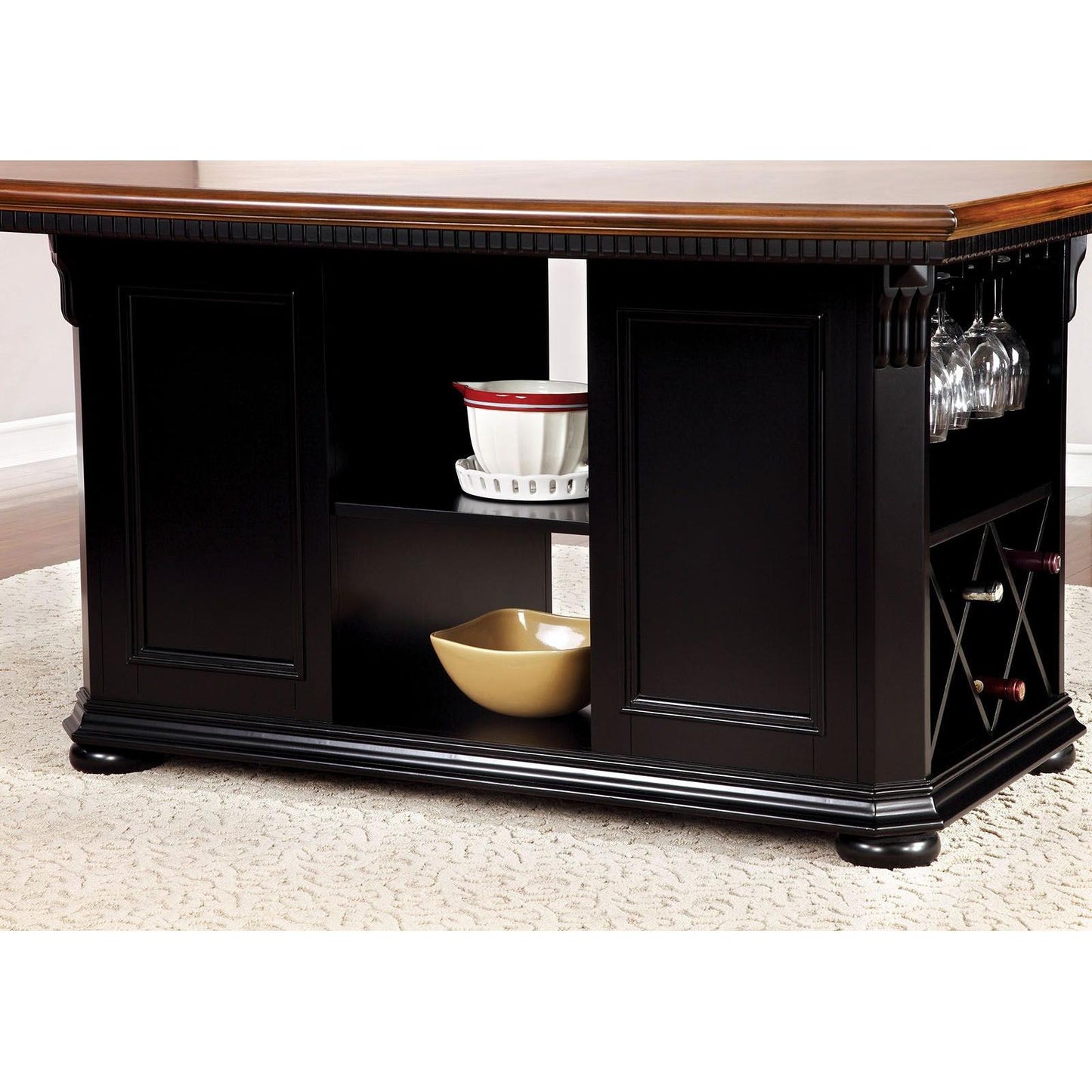  Furniture of America Sabrina Counter Height Dining Table with Pedestal Base CM3199BC-PT-TABLE IMAGE 2