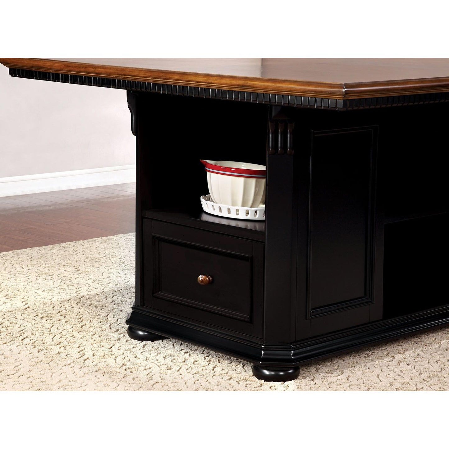  Furniture of America Sabrina Counter Height Dining Table with Pedestal Base CM3199BC-PT-TABLE IMAGE 4