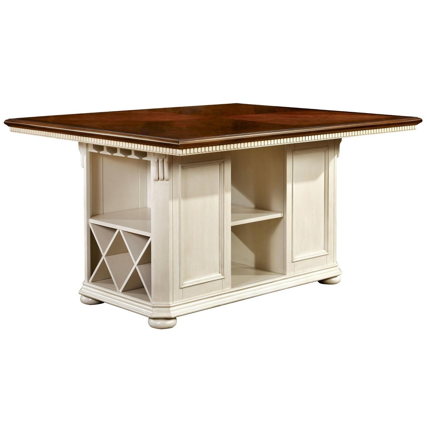  Furniture of America Sabrina CM3199WC-PT Counter Height Table IMAGE 1