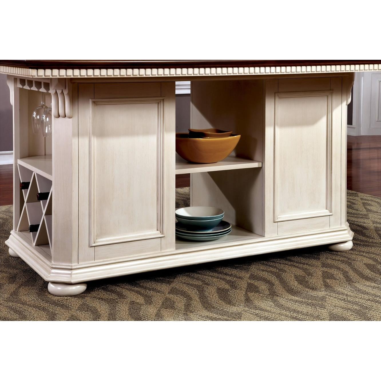  Furniture of America Sabrina CM3199WC-PT Counter Height Table IMAGE 2