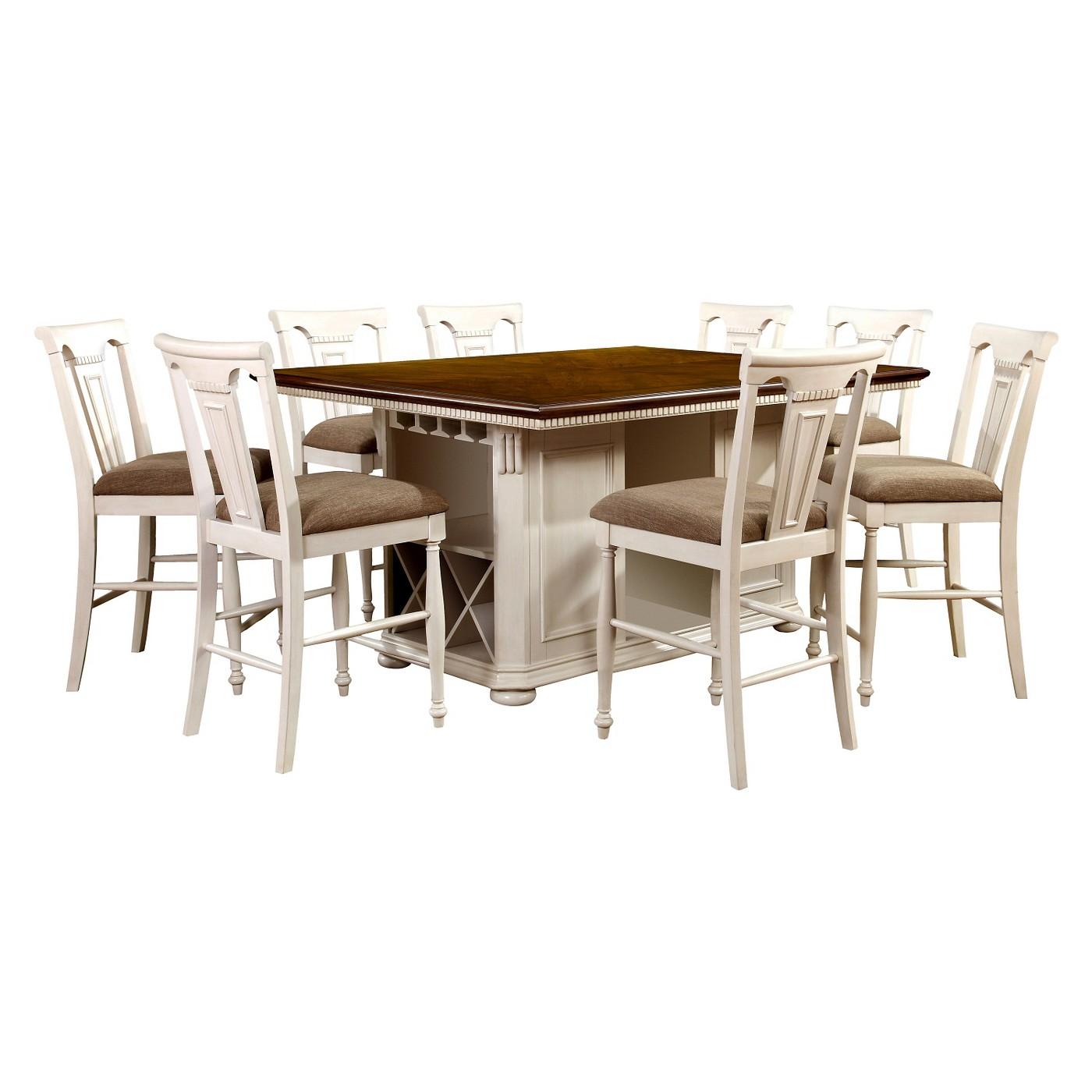  Furniture of America Sabrina CM3199WC-PT Counter Height Table IMAGE 5