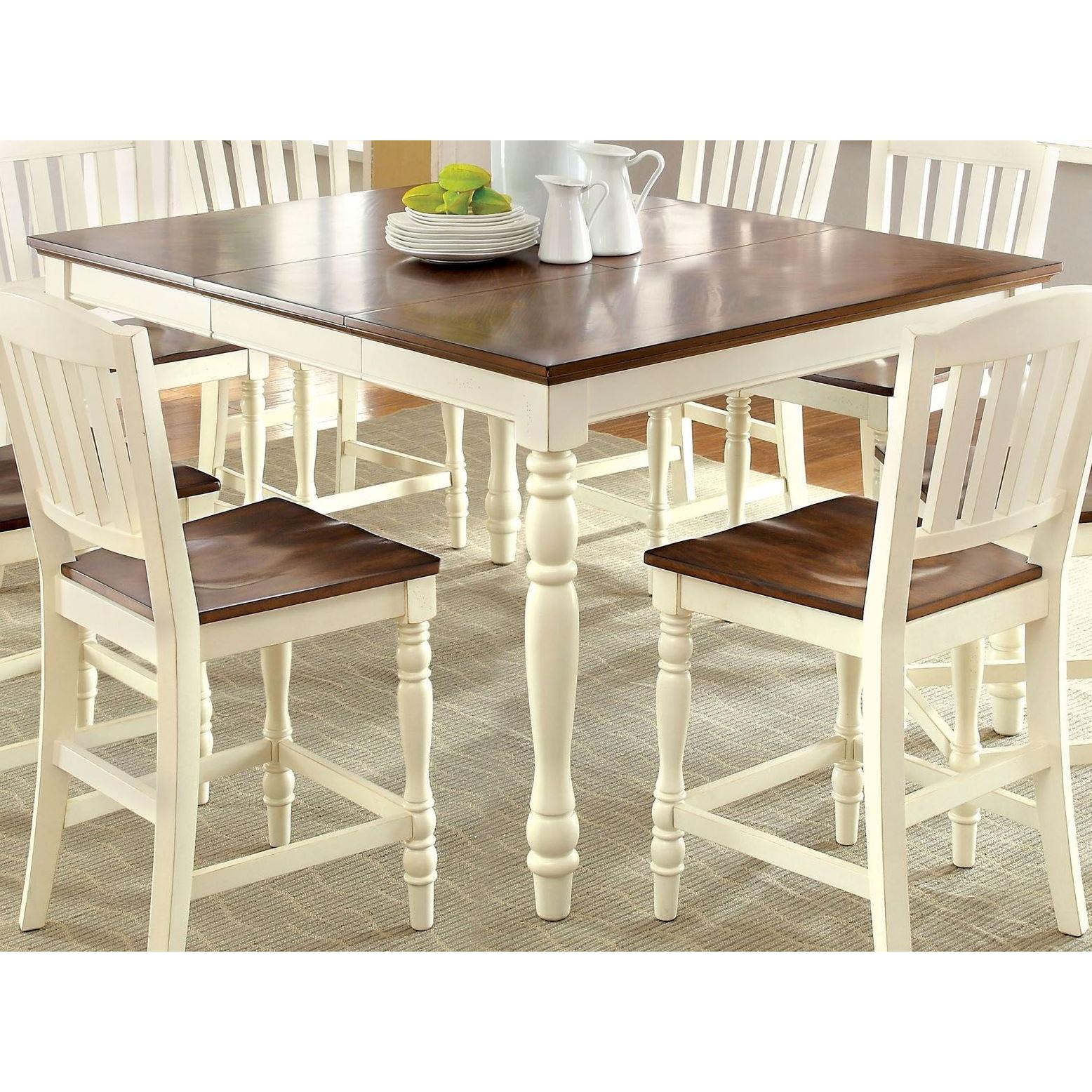  Furniture of America Harrisburg Counter Height Dining Table CM3216PT IMAGE 1