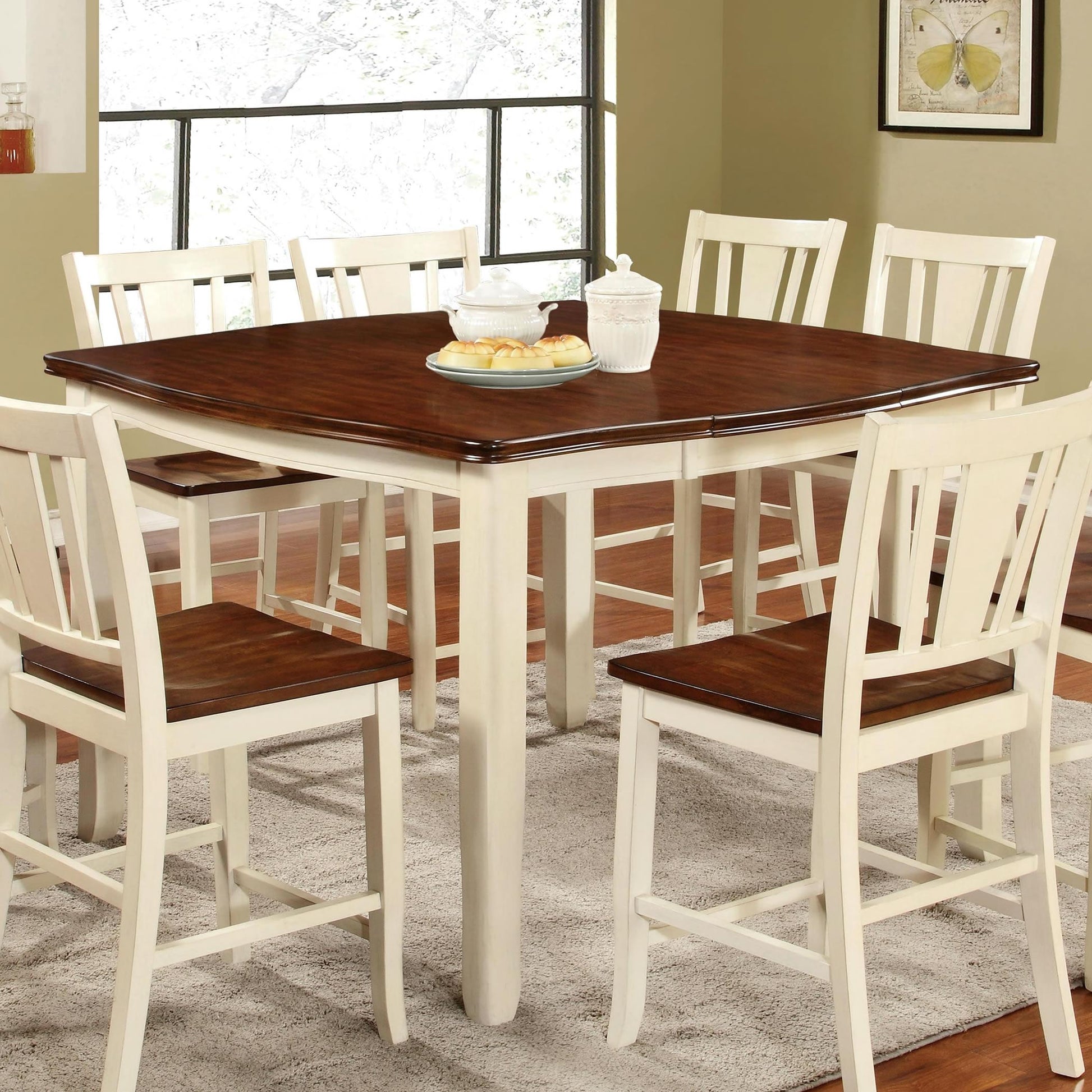  Furniture of America Dover II Counter Height Dining Table CM3326WC-PT IMAGE 1