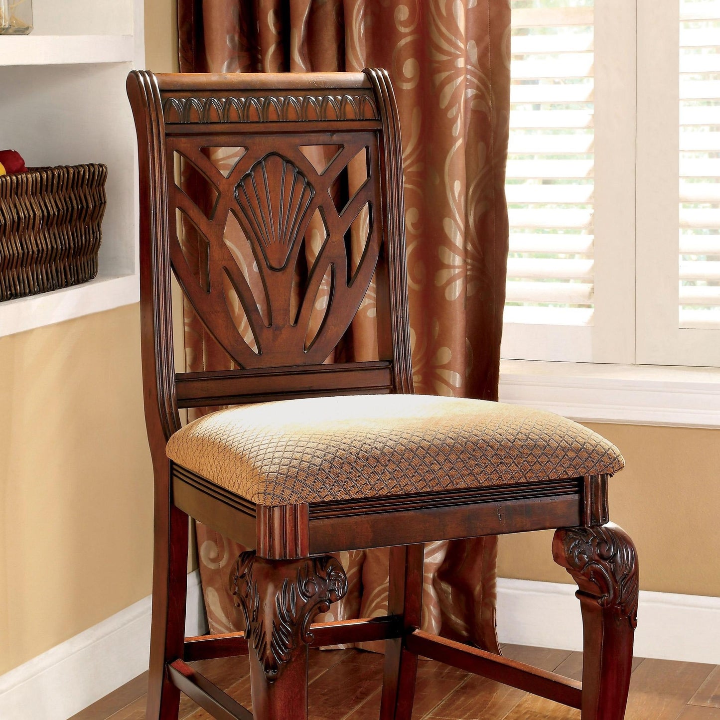  Furniture of America Petersburg II Counter Height Dining Chair CM3185PC-2PK IMAGE 1