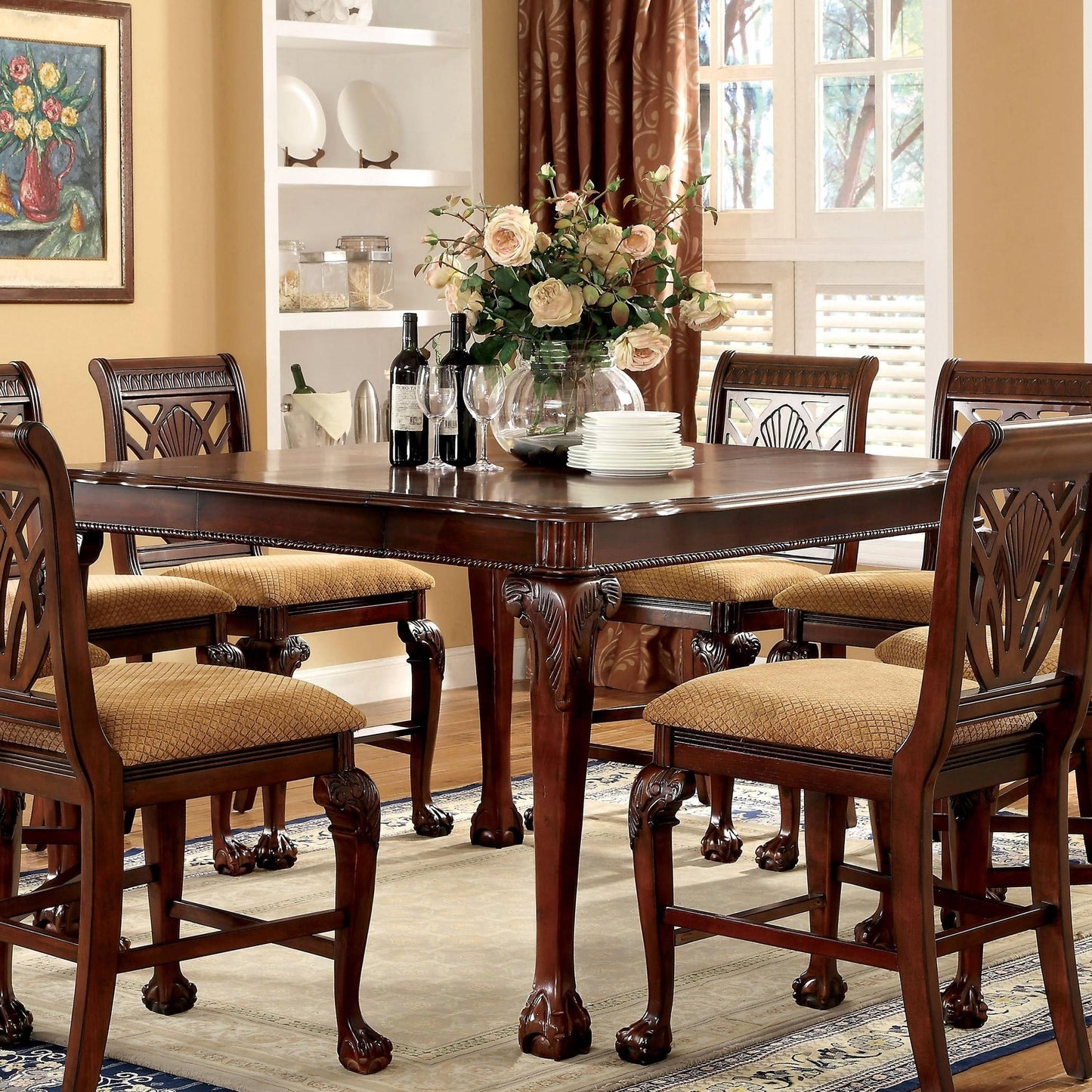 Furniture of America Petersburg CM3185PT Counter Height Table IMAGE 1