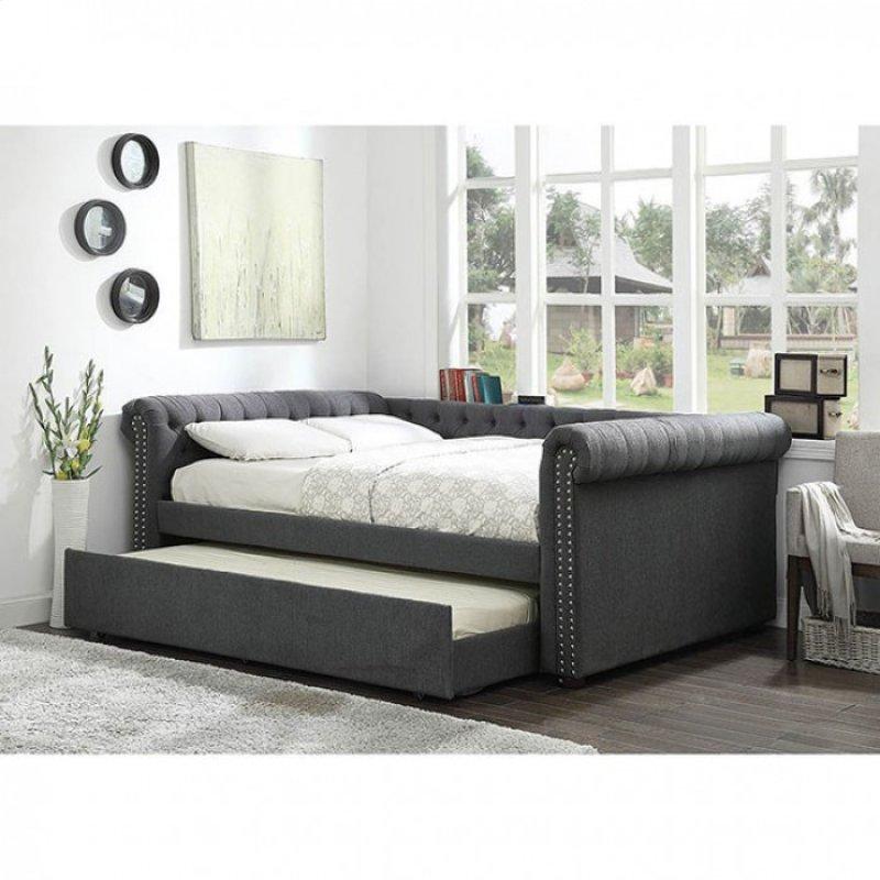  Furniture of America Leanna Queen Daybed CM1027GY-Q-BED IMAGE 1
