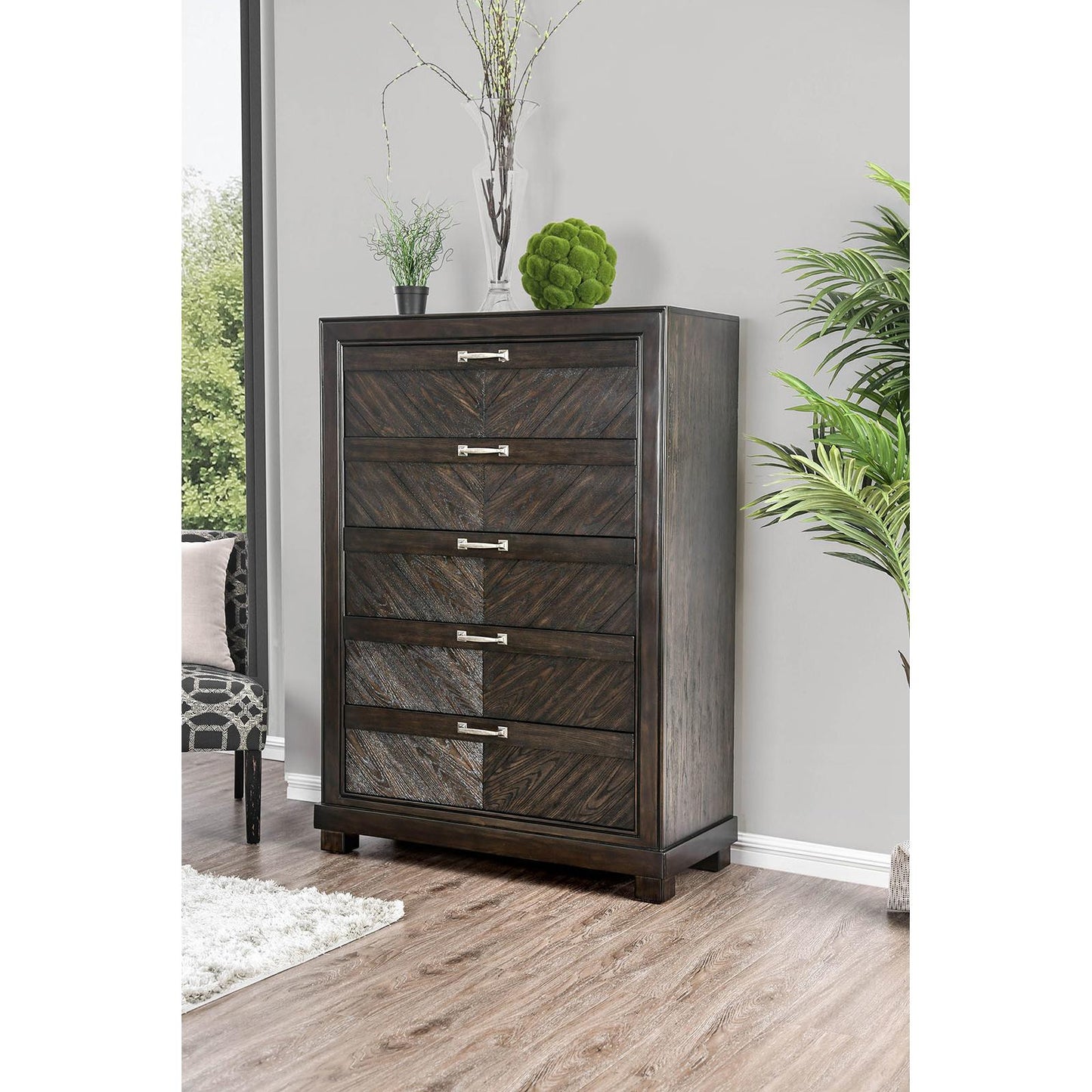  Furniture of America Argyros 5-Drawer Chest CM7315C IMAGE 2
