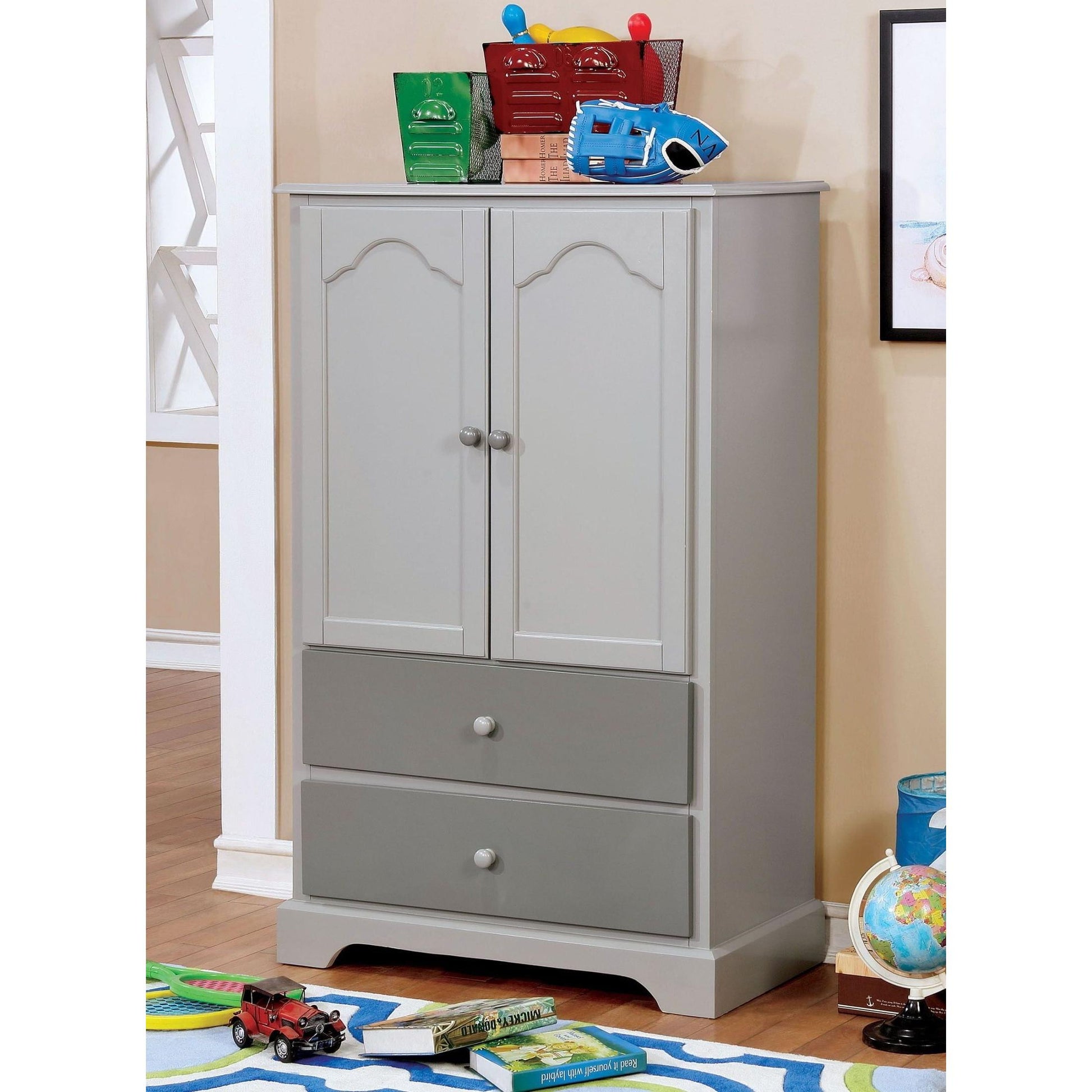  Furniture of America Kids Armoires Armoire CM7158GY-AR IMAGE 1