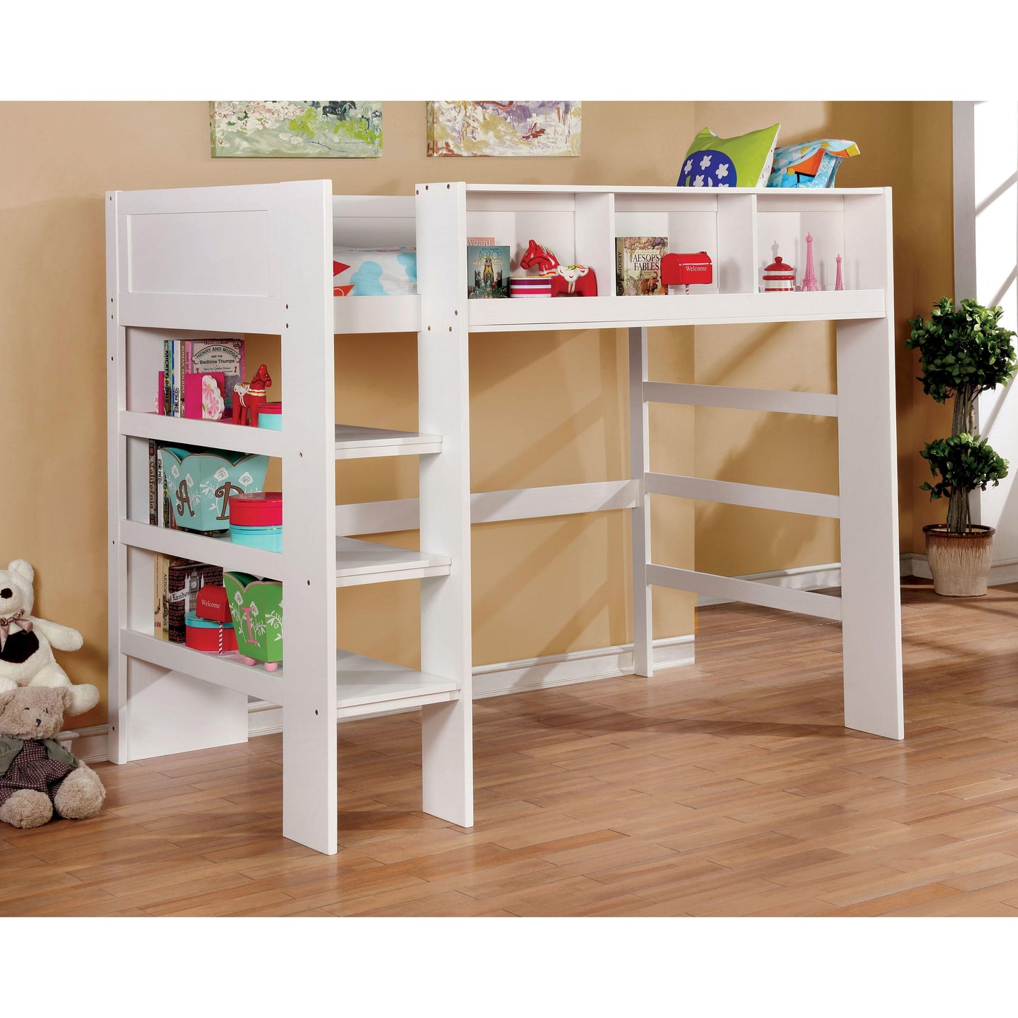  Furniture of America Kids Beds Bunk Bed CM-BK965WH-L-BED IMAGE 2