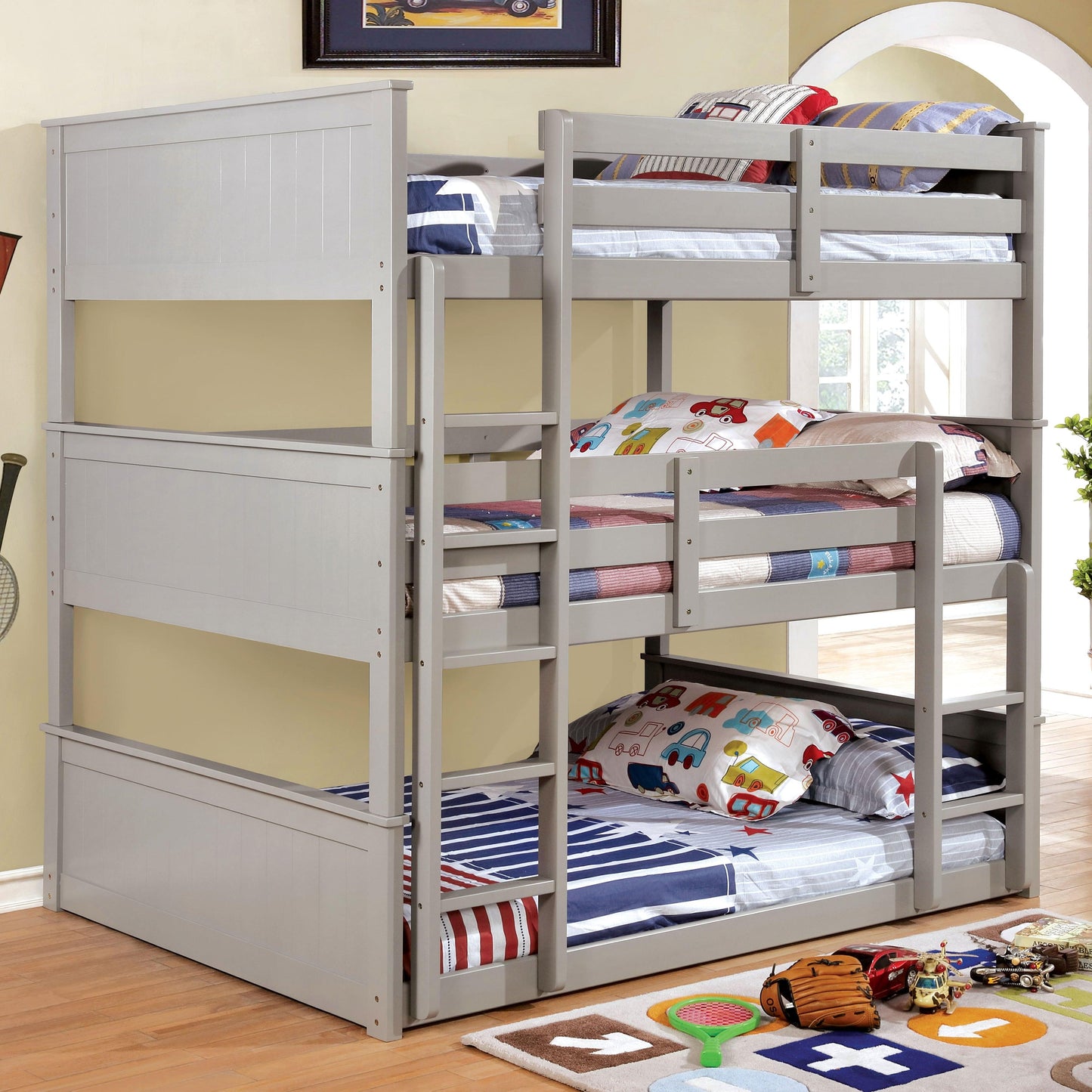  Furniture of America Kids Beds Bunk Bed CM-BK628GY-F-BED IMAGE 2