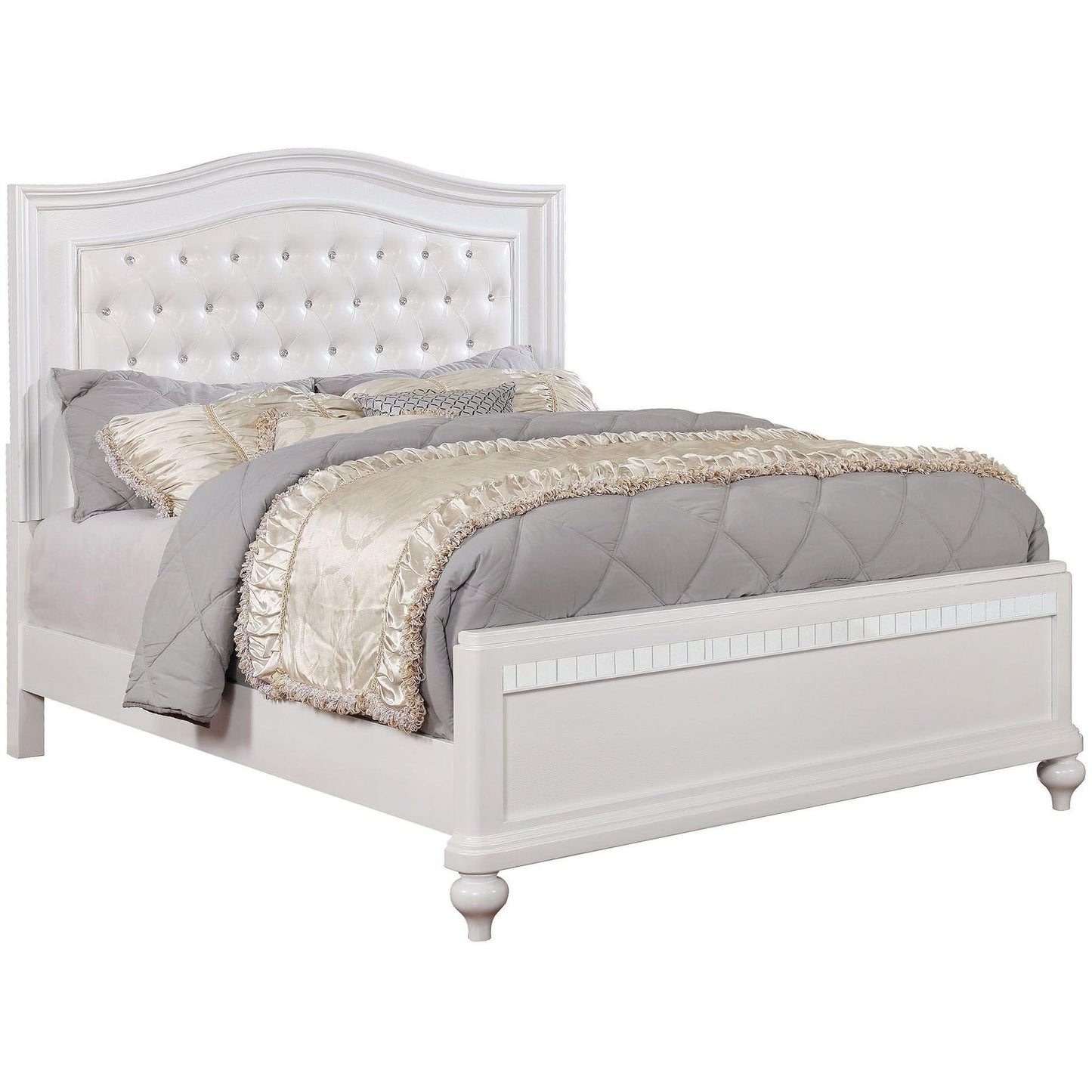  Furniture of America Ariston California King Panel Bed CM7171WH-CK-BED IMAGE 1