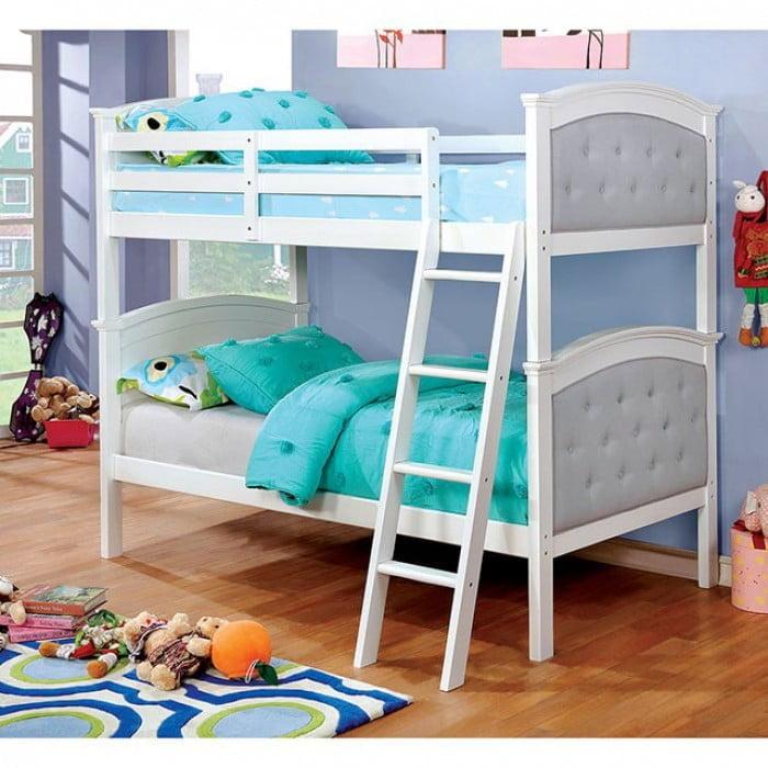  Furniture of America Kids Beds Bunk Bed CM-BK715WH-BED IMAGE 1