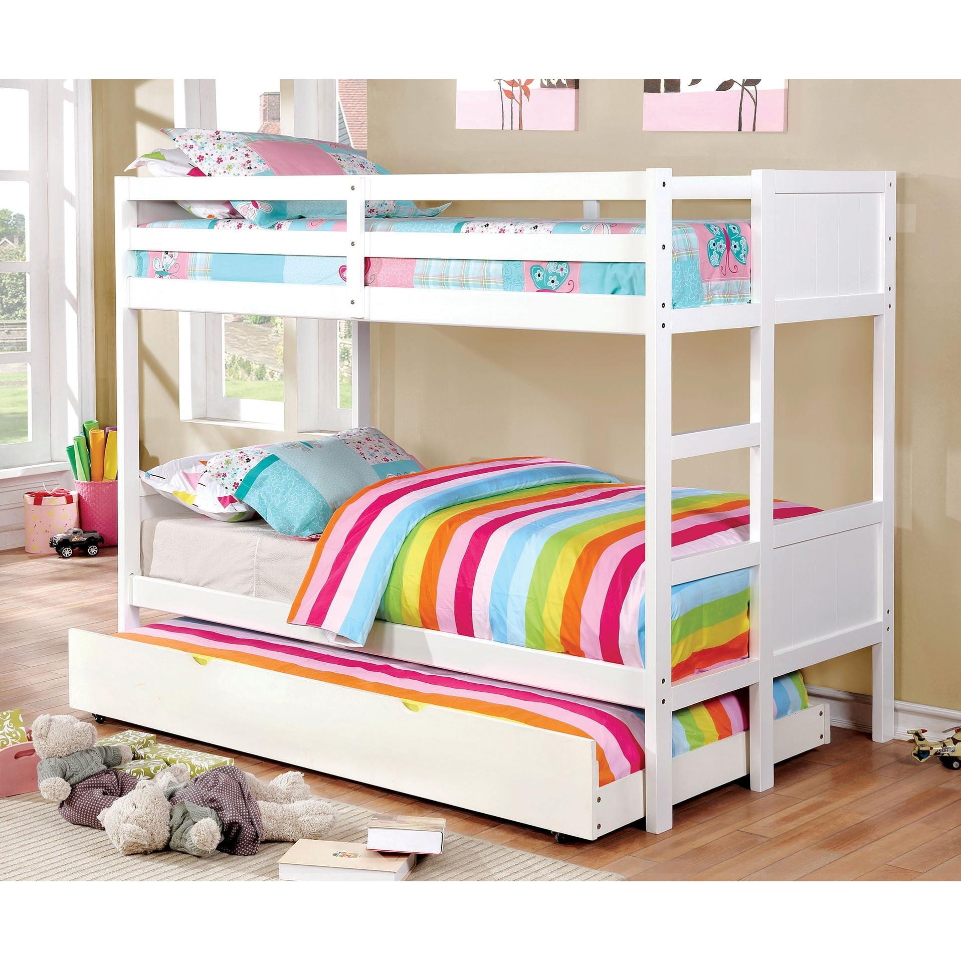  Furniture of America Kids Beds Bunk Bed CM-BK619T-WH-BED IMAGE 1