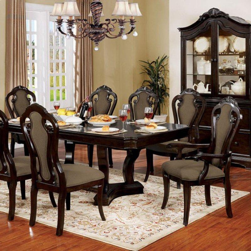  Furniture of America Rosalina Dining Table with Trestle Base CM3878T-TABLE IMAGE 2