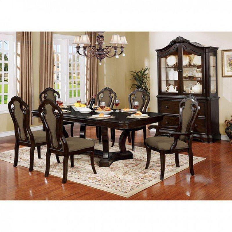  Furniture of America Rosalina Dining Table with Trestle Base CM3878T-TABLE IMAGE 3