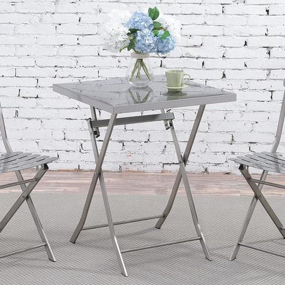  Furniture of America Square Lilah Dining Table with Metal Top CM3506T IMAGE 1