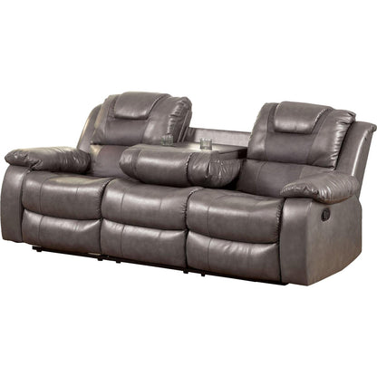  Furniture of America Grandolf Reclining Bonded Leather Match Sofa CM6813SF IMAGE 1