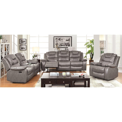  Furniture of America Grandolf Reclining Bonded Leather Match Sofa CM6813SF IMAGE 10