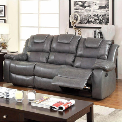  Furniture of America Grandolf Reclining Bonded Leather Match Sofa CM6813SF IMAGE 2