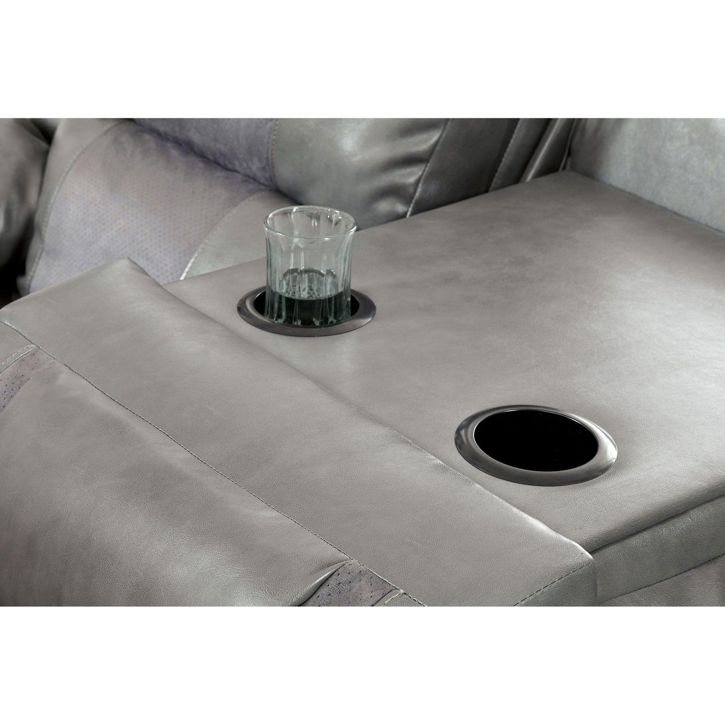  Furniture of America Grandolf Reclining Bonded Leather Match Sofa CM6813SF IMAGE 4
