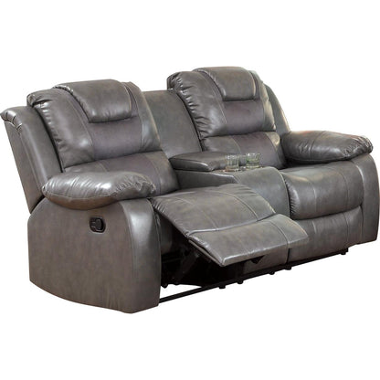  Furniture of America Grandolf Reclining Bonded Leather Match Loveseat CM6813LV IMAGE 1