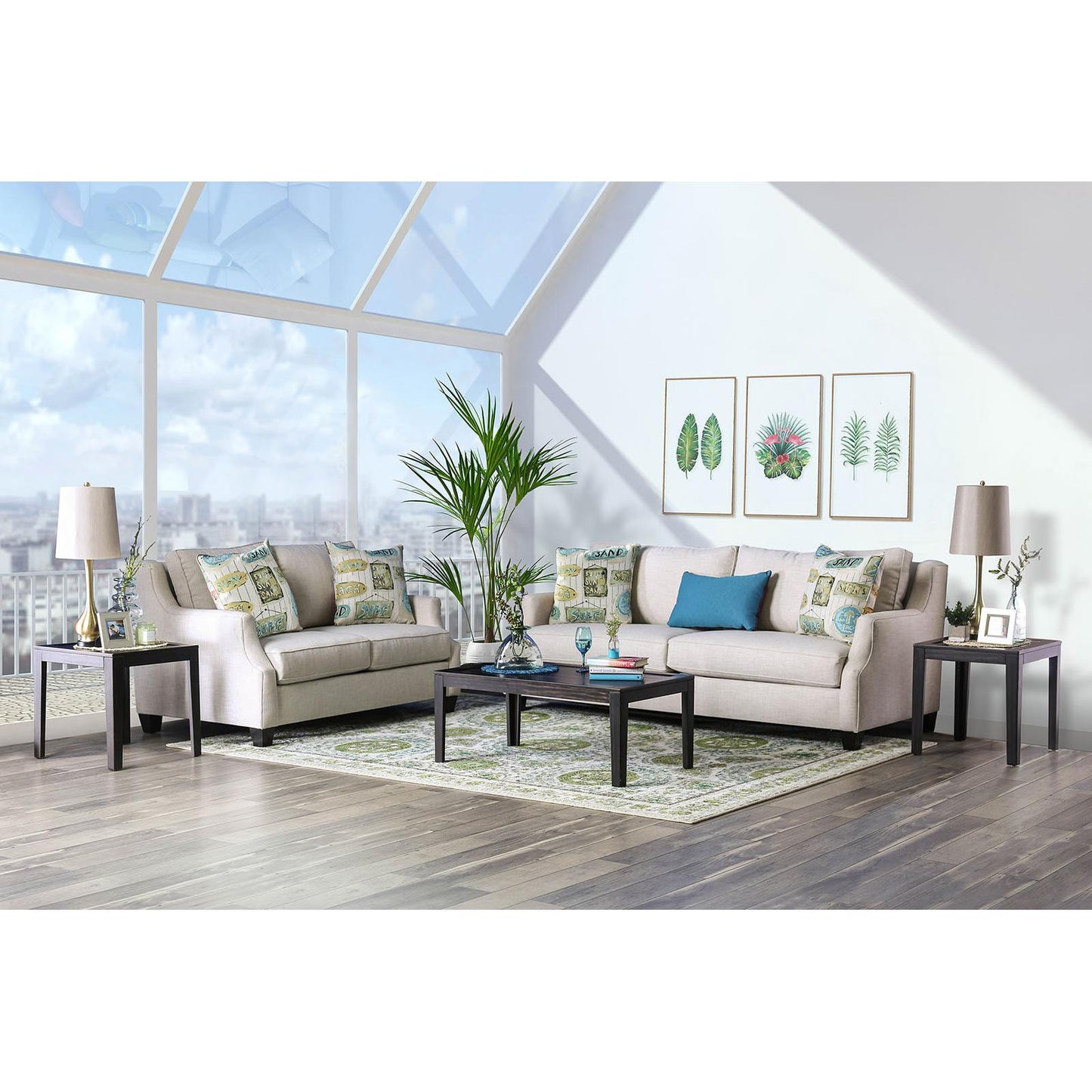  Furniture of America Dasia Stationary Fabric Loveseat SM2011-LV IMAGE 6