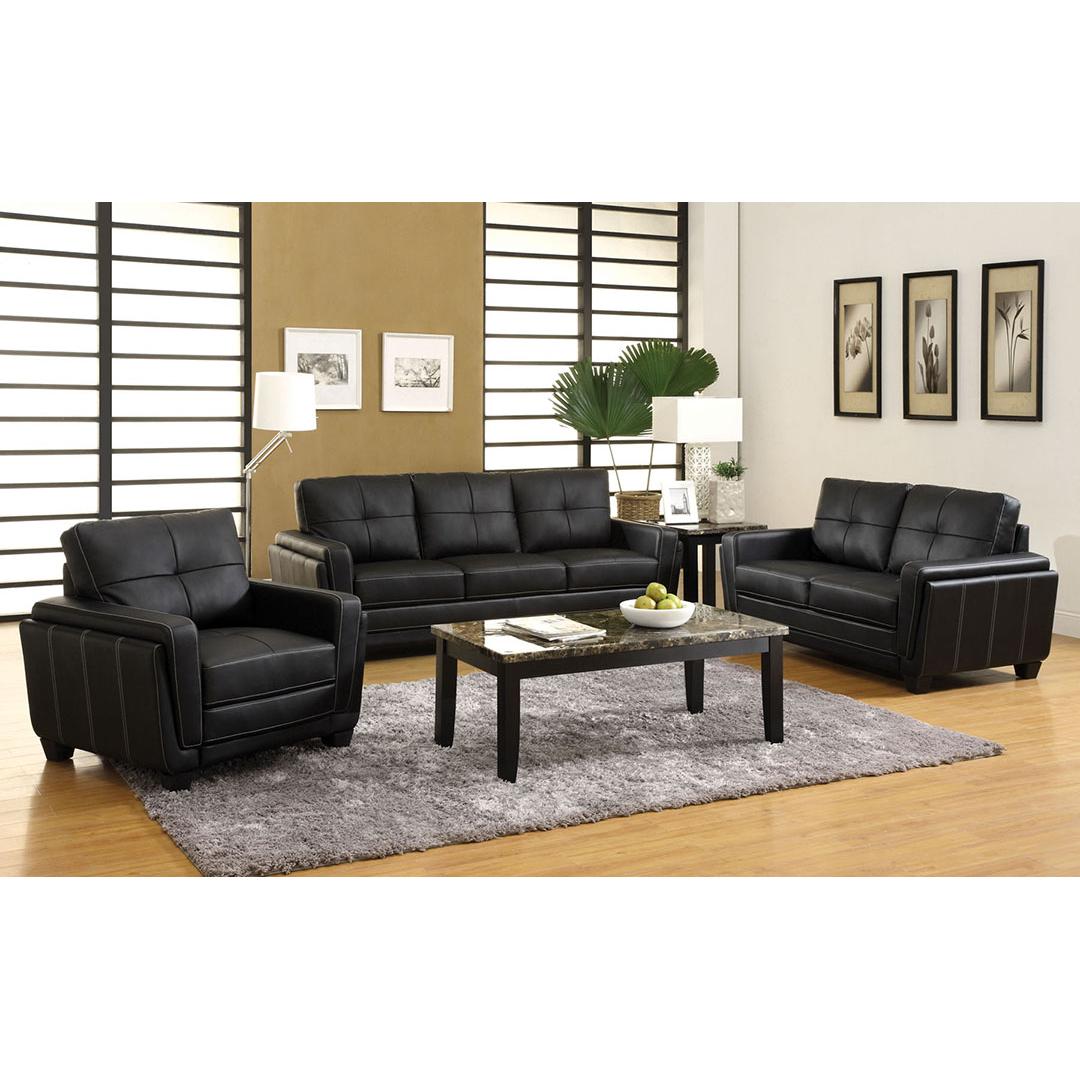  Furniture of America Blacksburg Stationary Leatherette Sofa CM6485S IMAGE 3