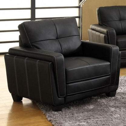  Furniture of America Blacksburg Stationary Leather Look Chair CM6485C IMAGE 1