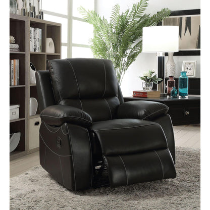  Furniture of America Nena Leather Match Recliner CM6438-CH IMAGE 2