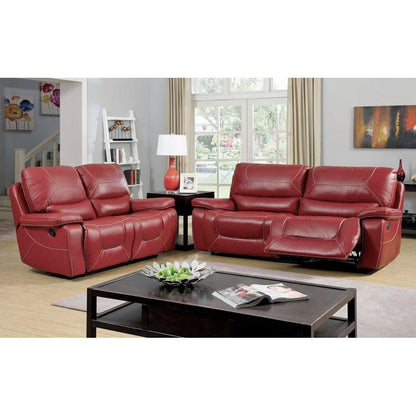  Furniture of America Newburg Reclining Bonded Leather Match Sofa CM6814RD-SF IMAGE 3