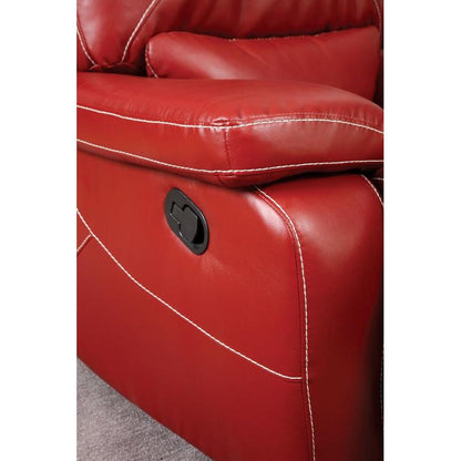  Furniture of America Newburg Reclining Bonded Leather Match Loveseat CM6814RD-LV IMAGE 2