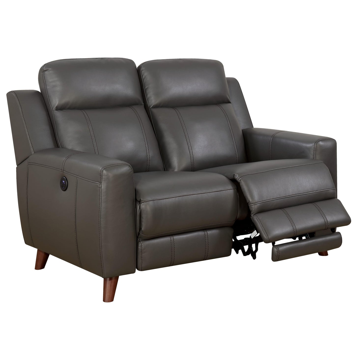  Furniture of America Rosalynn Reclining Leatherette Loveseat CM6804-LV IMAGE 1