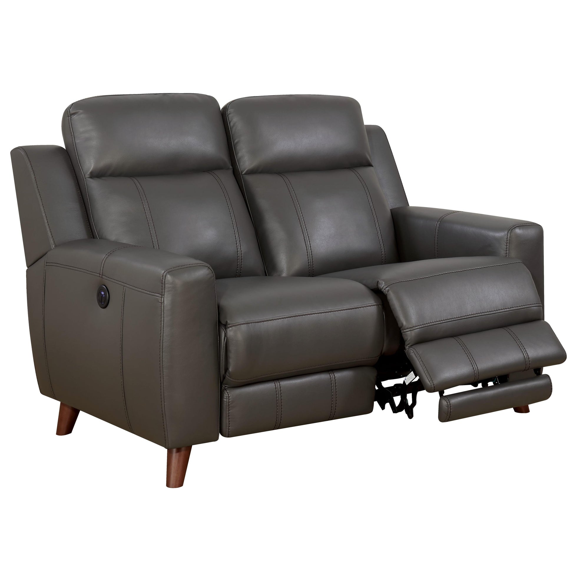  Furniture of America Rosalynn Reclining Leatherette Loveseat CM6804-LV IMAGE 1