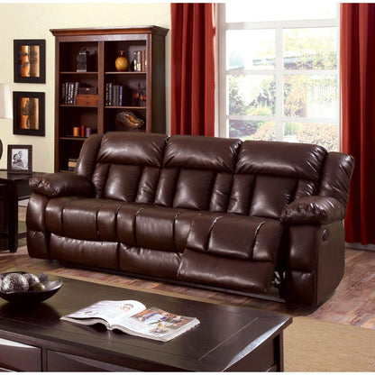  Furniture of America Wimbledon Reclining Bonded Leather Sofa CM6314-SF IMAGE 1