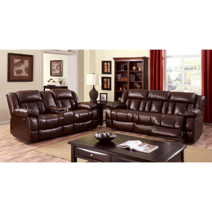  Furniture of America Wimbledon Reclining Bonded Leather Sofa CM6314-SF IMAGE 3