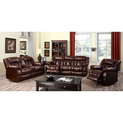  Furniture of America Wimbledon Power Leather Look Recliner CM6314-CH IMAGE 5