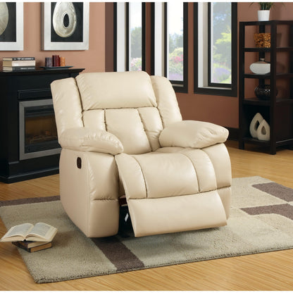  Furniture of America Barbado Glider Leather Look Recliner CM6827CH IMAGE 2