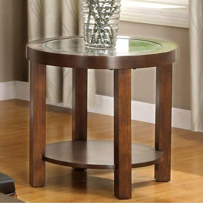  Furniture of America Crystal Cover II End Table CM4321RE IMAGE 1