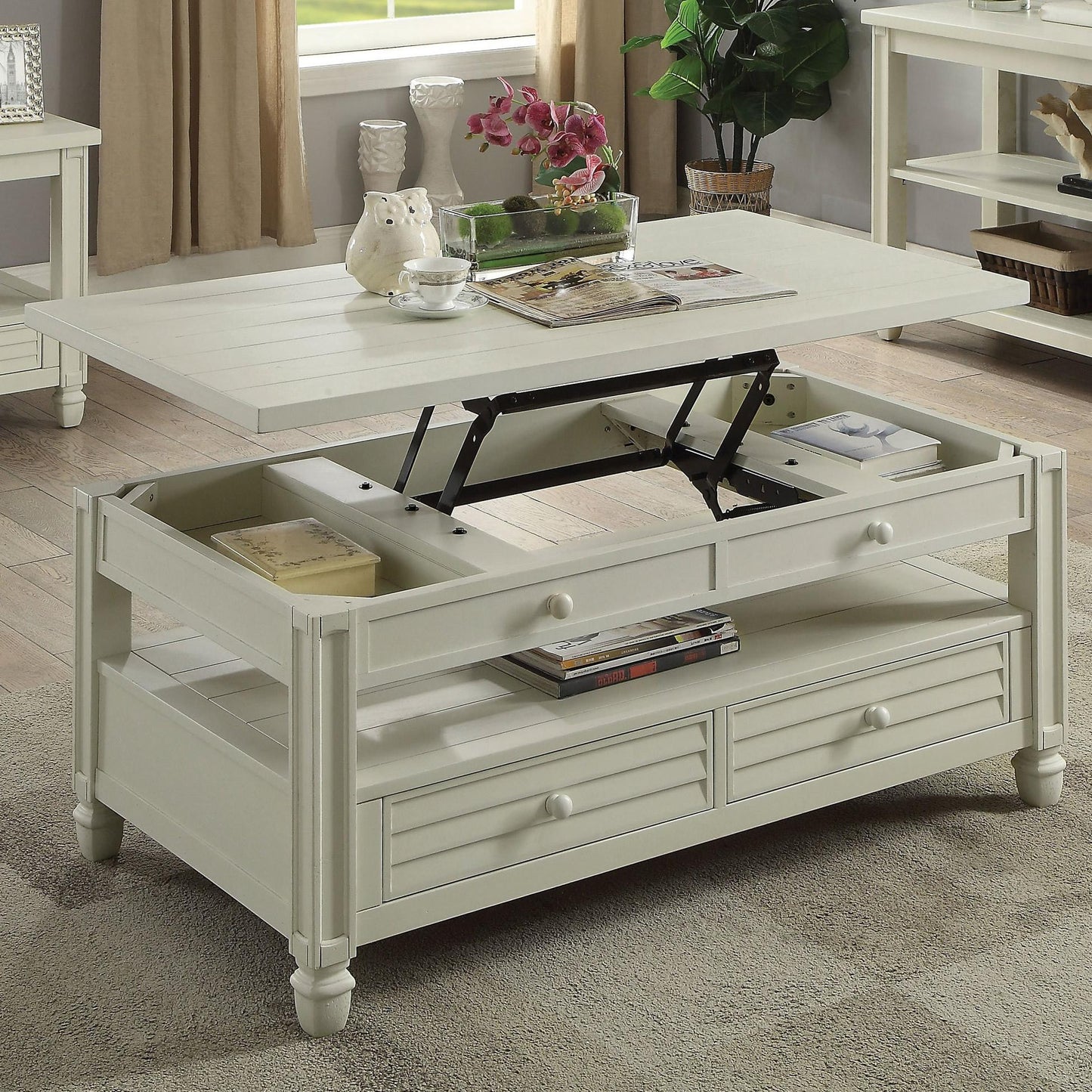  Furniture of America Suzette Lift Top Coffee Table CM4615WH-C IMAGE 1