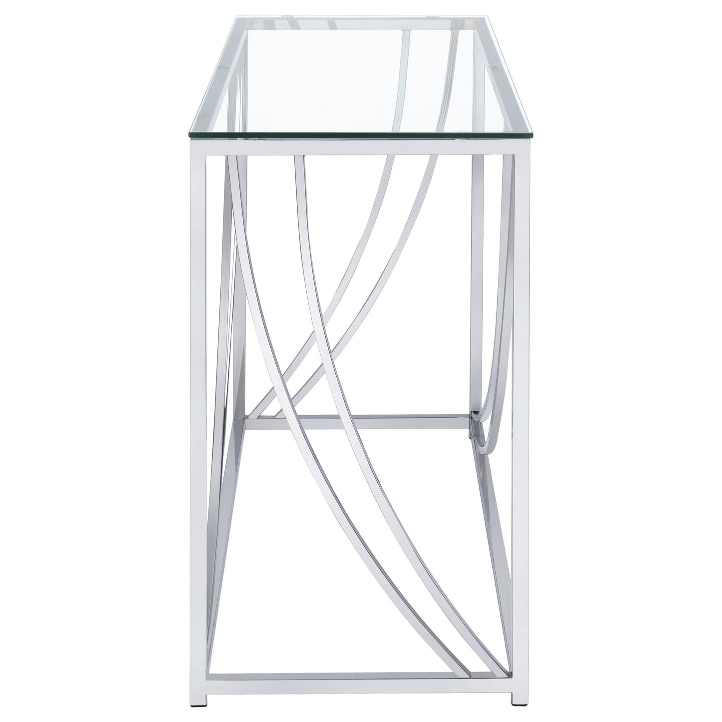 Coaster Furniture Lille 720499 Glass Top Entryway Sofa Console Table Accents - Chrome IMAGE 3