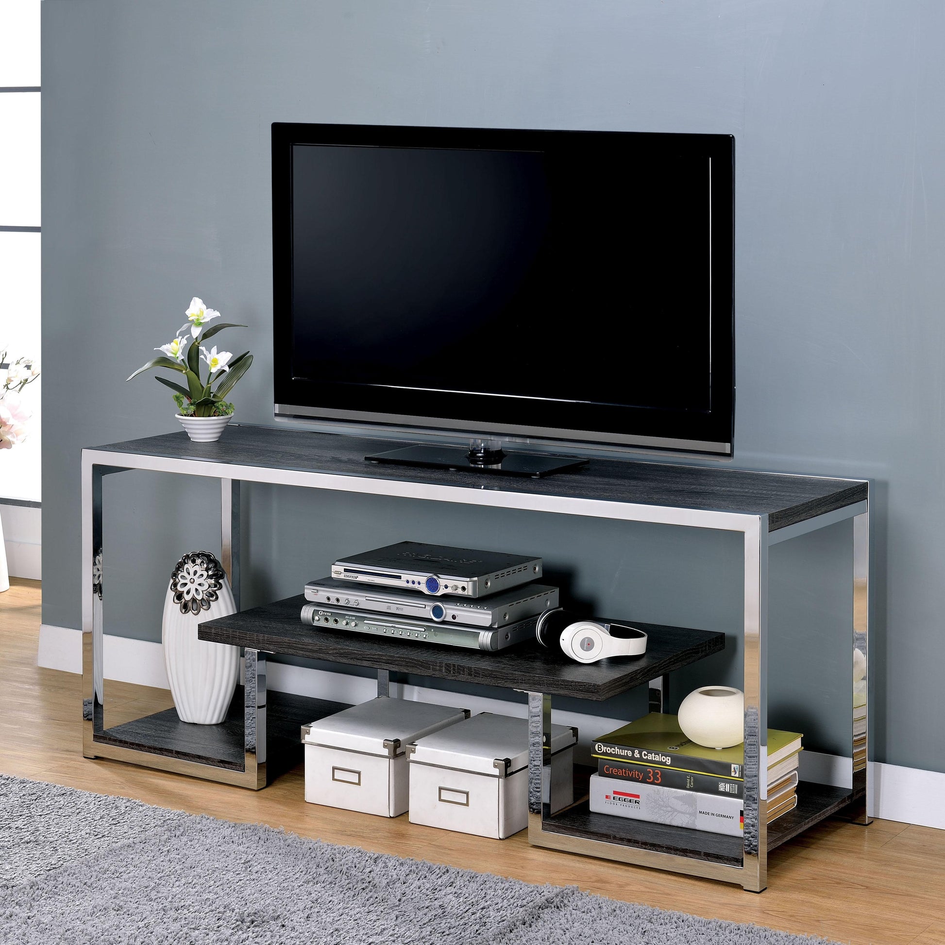  Furniture of America Lier Flat Panel TV Stand CM5006-TV-60 IMAGE 1