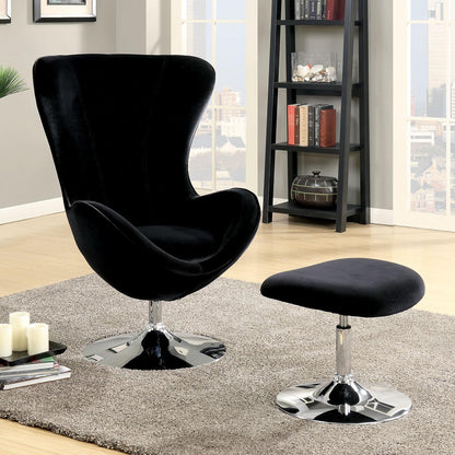  Furniture of America Shelia Stationary Fabric Accent Chair CM-AC6841BK IMAGE 1