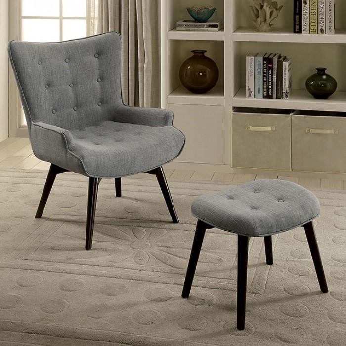  Furniture of America Logrono Stationary Fabric Accent Chair CM-AC6164 IMAGE 1