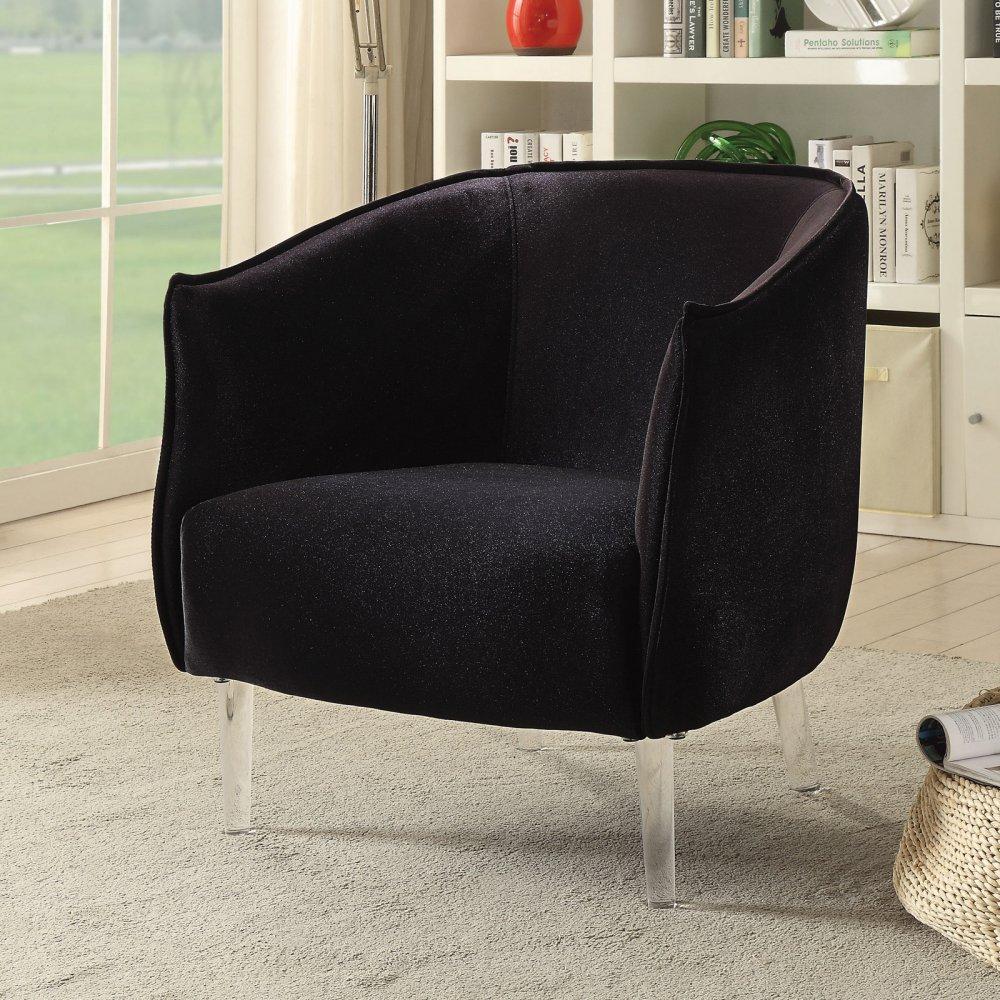  Furniture of America Donostia Stationary Fabric Accent Chair CM-AC6348BK IMAGE 2