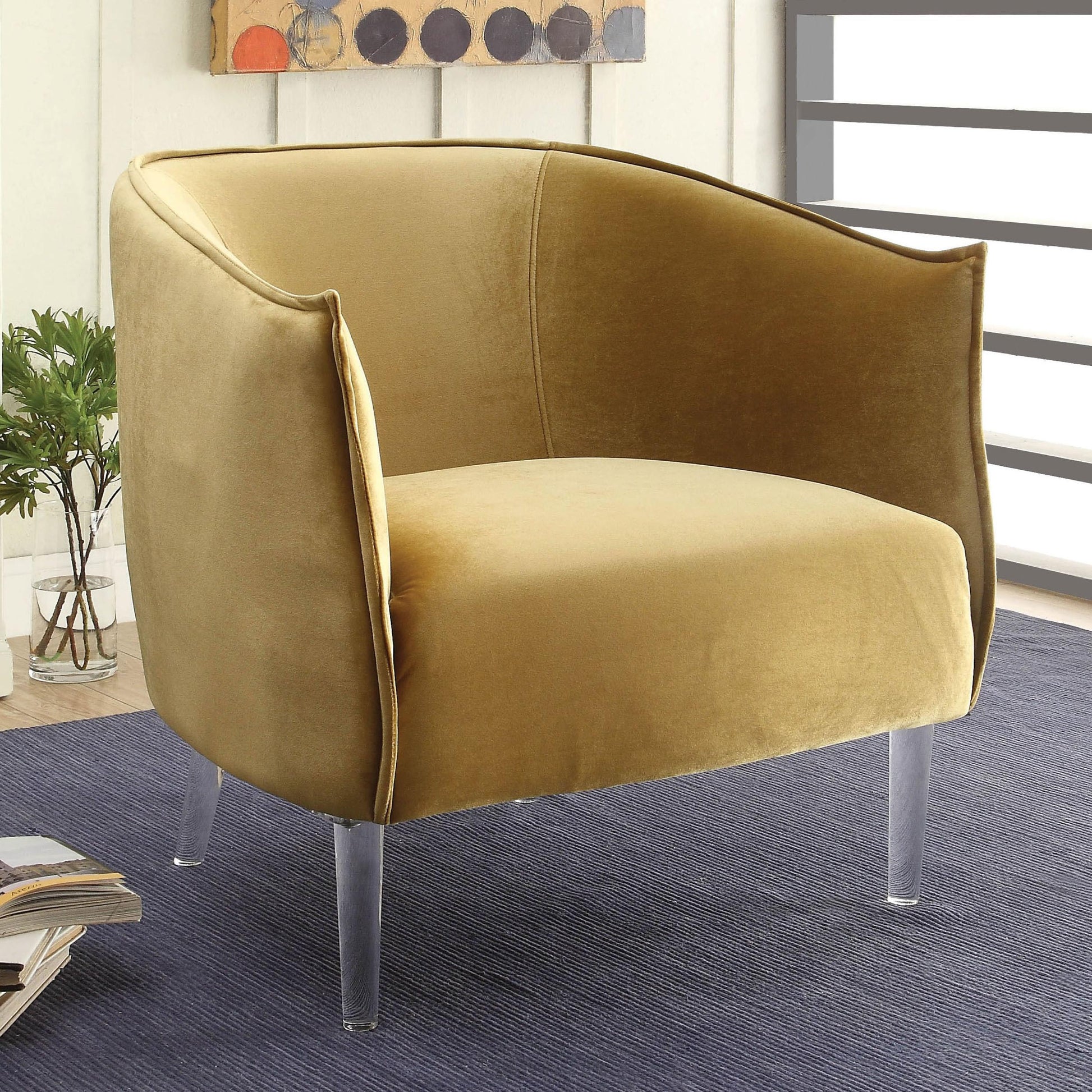 Furniture of America Donostia Stationary Fabric Accent Chair CM-AC6348YW IMAGE 2