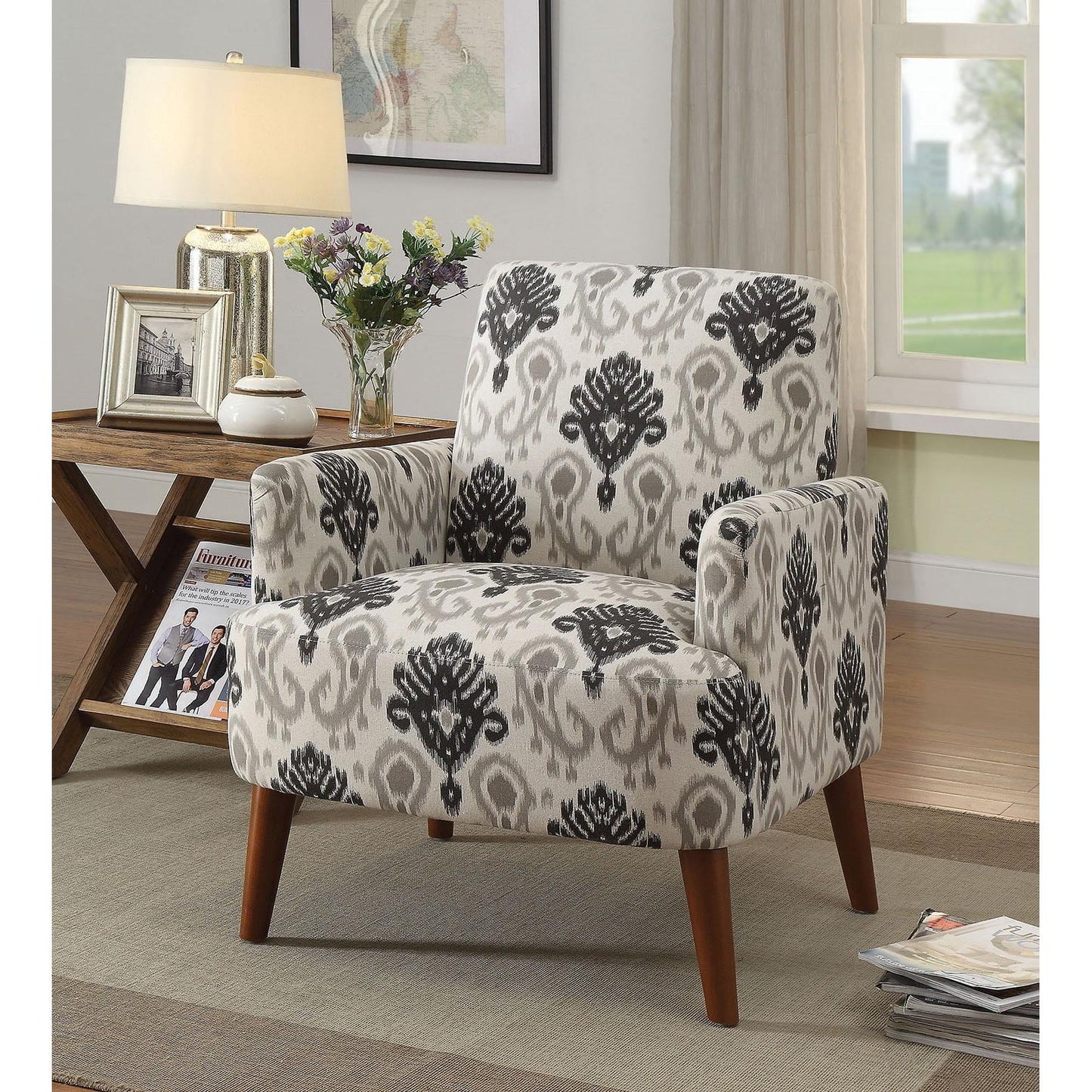  Furniture of America Bray Stationary Fabric Accent Chair CM-AC6189FP IMAGE 2